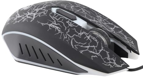 Dpofirs A70 Professional Wired Gaming Mouse, Universelle Optische USB Gaming Maus mit Bunt Atmendem LED Licht, Ergonomische 6 Tasten Maus, DPI 800 2000 Einstellbar, PC Maus(schwarz)