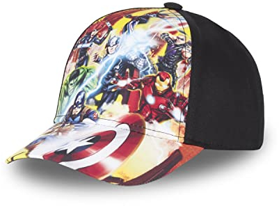 Marvel Jungen Mar5 Baseballkappe, Schwarz, 52 EU