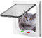 Sportello per cani a 4 vie, porta per animali domestici, porta per animali domestici, facile da installare, per gatti, gatti, gattini, cani di piccola taglia, 19,8 x 19 x 5,5 cm, bianco