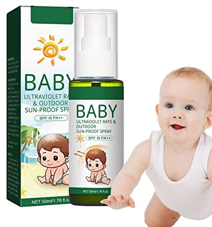 Crema solare per bambini – Spray solare per bambini – Spettro ampio e senza lacrime, protezione UVA/UVB, spray solare resistente all'acqua per bambini piccoli per spiaggia bambini, pisc e povanjer
