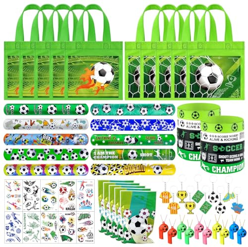 JOKILY Lot de 70 cadeaux pour fête de football, cadeaux d'anniversaire pour bébé, porte-clés