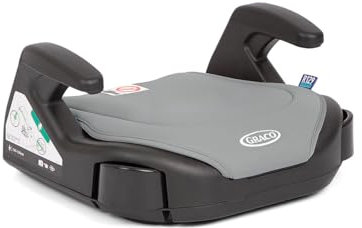 Graco Booster Basic R129 Backless Booster Car Seat, Lightweight at only 1.4kg, Suitable from Approx. 7 to 12 Years (135-150cm), Opal Sky Fashion