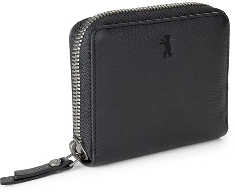 Berliner Bags Premium Geldbörse Palermo, Kleines Portemonnaie Damen, Geldbeutel aus Leder, mit TÜV-geprüftem RFID-Schutz, inkl. Geschenk-Box, für Damen – Schwarz