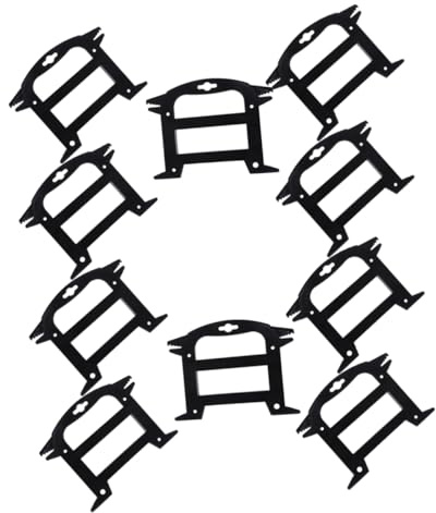 BESPORTBLE 10 Pezzi Bobina Avvolgicavo Cieco Braccialetto Della Bussola Avvolgitore Per Fune Di Ancoraggio Avvolgitore Di Portafilo Per Rocchetto Organizer Per Porta Cavi Plastica Black
