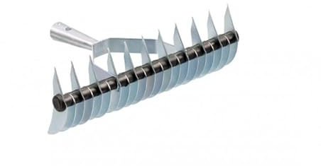 Rastrillo aireador Acero galvanizado 32 púas. Escarificador para cesped. Rastrillo. Ideal para Eliminar Musgo, Malas Hierbas y raices.