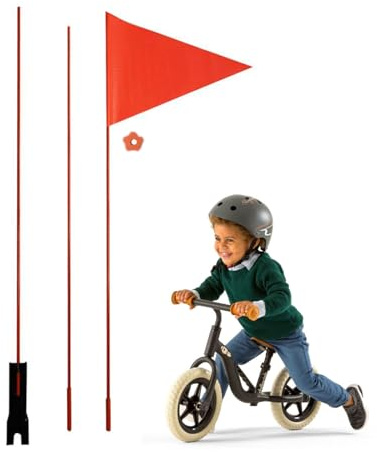 DAWCBVJQ Bandera de Seguridad para Bicicletas | Bandera de Seguridad para Poste de Bicicleta,de Bandera de Bicicleta de poliéster Resistente al desgarro para Ciclismo y Uso al Aire Libre