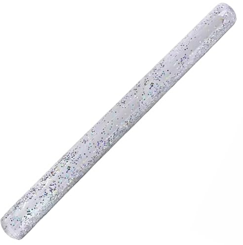 Peosaard Fideos para Nadar, Fideos inflables para Piscina de 65 x 7, 9 Rellenos con Confeti Brillante, flotadores de para Piscina de PVC para Adultos, natación, Playa y Lago Plateado,