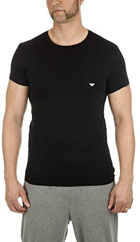 Emporio Armani Pyjamasöverdel för män, Svart (Nero 00020), XL