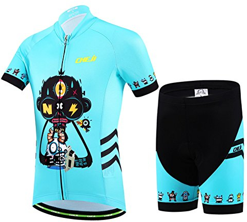 LSERVER-Kinder Radtrikot-Set (Fahrrad Trikot Kurzarm + Radhose)