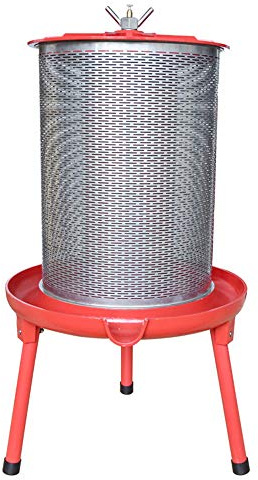 Hydraulic Fruit Wine Press - Electricity-Free/Water-powered Cider Wine Bladder Press, Natural Juice Making(5.3 Gallon, with Filter Bag/Splash Guard)