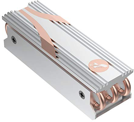 SABRENT M.2 Kühler, Aluminium SSD NVMe Kühlkörper, m.2 Heatsink mit Wärmeleitpad, HeatPipe Kühlkörper passend für PC, Desktop Computer, DIY Computerbauer, PS5 kompatibel (SB-HTSS)