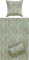 REDBEST Bettwäsche Single-Jersey grün-orange-weiß Größe 1x 135x200 cm + 1x 80x80 cm