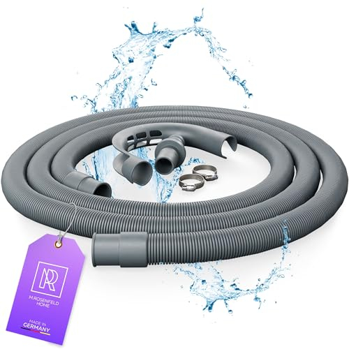 M. ROSENFELD HOME Tuyau de vidange 2 m - Rallonge de tuyau de vidange pour machine à laver et lave-vaisselle