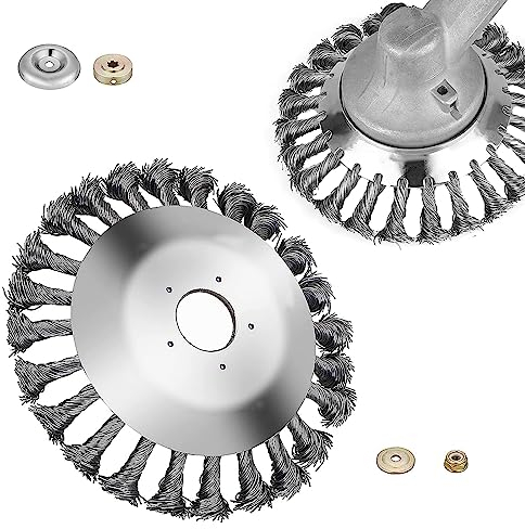 XZEIT Spazzola per Decespugliatore Metallo Foro 150*24,5 mm - Spazzola Decespugliatore per Erbacce di Alta qualità - Filo Acciaio Decespugliatore per Un'Efficace Rimozione del Muschio