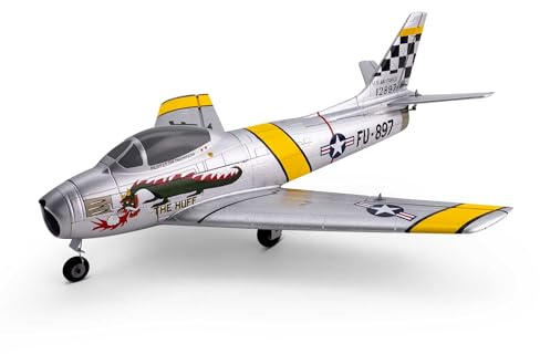 E-flite RC Airplane UMX F-86 Sabre 30mm EDF BNF Basic Transmitter Battery and Charger Not Included EFLU7050