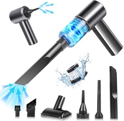 Euakee Aspirateur à Main, 7000Pa/12000Pa Aspirateur Voiture Puissant sans Fil, Puissant Aspirateur à Main, Mini Aspirateur sans Fil pour la Maison, Le canapé, la Voiture, Les Animaux domestiques