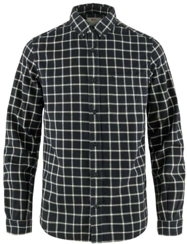 Fjällräven Övik skjorta flanell skjorta herr, svart, S