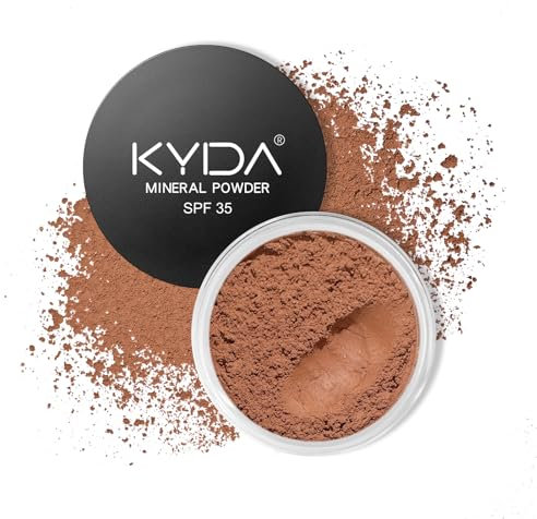 KYDA Mineral Powder Contour, SPF 35, Loose Mineral Bronzer, Lightweight Face Contour Powder, Buildable Coverage for Natural Glow Bronzer Makeup, Blendable Formula, 0.28 oz, Warmth