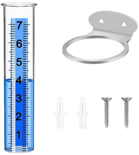 Pluviomètre Extérieur - Compteur de Pluie Résistant au Gel - Appareil Précis avec des Numéros de Grande Taille pour la Météorologique et l'Irrigation Agricole