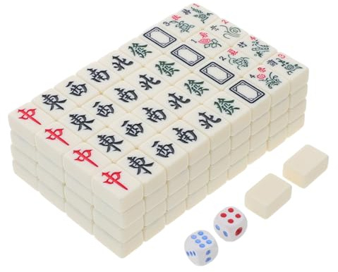 BESTonZON Jeu De Mini-tuiles De Mahjong Chinois Portable pour Voyage Pique- Et Camping