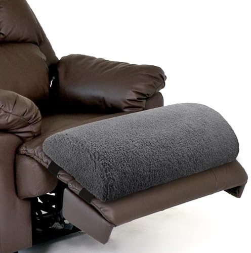 SEMGABO Extra Large Recliner Leg Rest Cushion – Half Moon Foot Pillow with Adjustable Strap for Leg, Ankle, Neck & Back Support – Multi-Purpose Recliner Leg Pillow for Sofa, Bed or Chair (Gray)