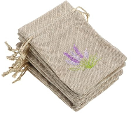DIYEAH 20 pièces Lot de Sachets Vides Coton pour Lavande Petits Pochons Élégants à Remplir Sacs Parfumés Réutilisables pour Épices Bijoux Décoration Mariage et Rangement Maison