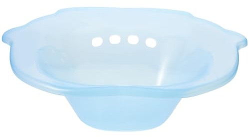 GOOHOCHY Bañera de Asiento Portátil Azul para Inodoro, Baño de Asiento para Cuidado Posparto y Hemorroides, Material Resistente, Tamaño Estándar, Adecuado para Mujeres Embarazadas y Uso