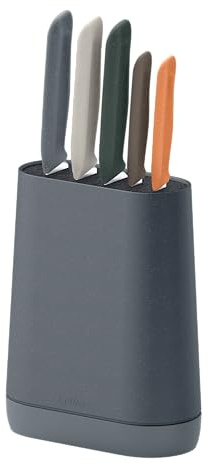 Zyliss 6 Piece Knife Set with Block, 6 Piece Set, 5 Kitchen Knives, 1 Block, Sharp Japanese Stainless Steel, Non Slip Base, Includes Paring, Serrated Paring,Chef Carving and Bread Knife