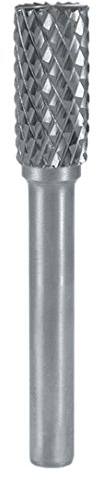Ruko 116017 - Fresas metal duro forma A - ZYA cilíndrica con dentado frontal (10 x 60 mm)