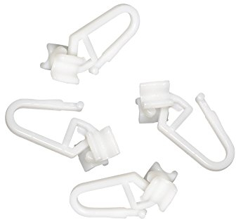 Victoria M. Gardinengleiter Gardinenröllchen für Victoria M. Vorhangschienen, einfache Anbringung, aus Kunststoff Weiß, 100er-Pack