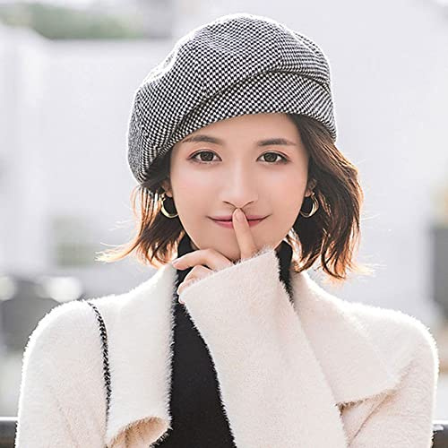 Gorra de boina de invierno, 1 pieza, estilo mujer, boina, boina, vestido para primavera, otoño, boina, gorro de invierno, gorro de globo, gorra
