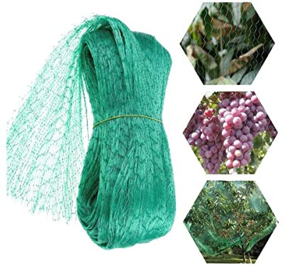 Rete Anti Uccelli 4X10m, Reti Protettive da Giardino, Protezione Pianti Fiori Frutte, Tagliabile (4X10m)