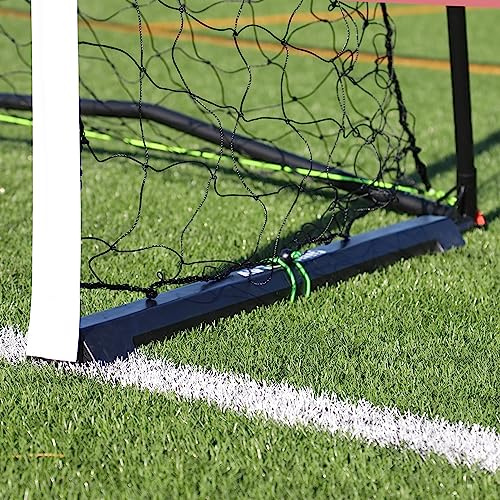 QUICKPLAY Kickster - Pesas base de portería de fútbol (juego de 2) | para entrenamiento de fútbol en césped y suelos duros [portería no incluida] (peso base largo para 3 x 2 m, 12 x 6 pies, 16 x 7,