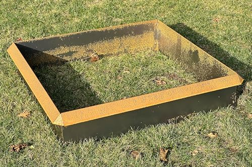 Metalltechnik Dermbach Schneckenzaun Corten Schneckenabwehr Cortenstahl für max. 1 qm (4 x Schneckenblech 1 m und 4 x Außenecke 90°)