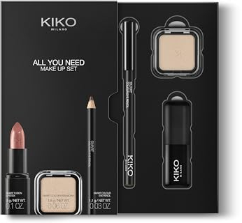 KIKO Milano All You Need Make Up Set, Make-Up-Set Mit Lippenstift, Lidschatten Und Augenkonturenstift