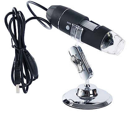 CAXUSD Tragbares USB-digitalmikroskop 1600x 8 Led-Lupe Mit Selbstklebendem Ständer Kompatibel Mit Vista/7/8