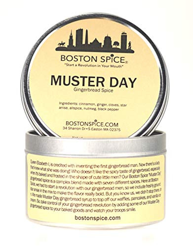 Boston Spice Muster Day Handmade Gourmet Baking Seasoning Blend Gingerbread Pierniczki Lebkuchen Ginger Pierniki Cake Pie Muffins Cookies Cupcakes Protein Shakes Smoothies Approx 1 Cup spice wt. 3.7oz/106g TIN