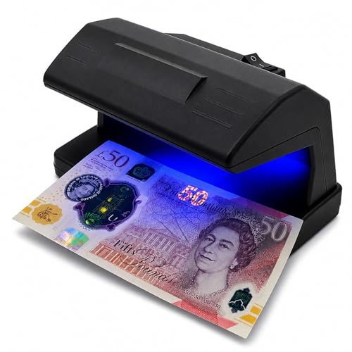 MxMan Détecteur de faux billets de contrefaçon – Lampe UV pour toutes les entreprises – Vérificateur de notes repère facilement les faux billets – Vérificateur d'argent pour la prévention de la fraude