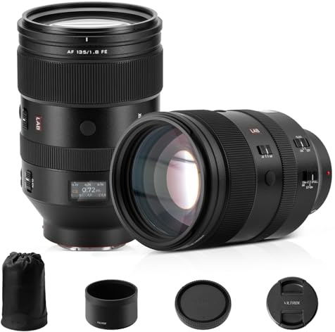 VILTROX 135 mm F1.8 LAB Full Frame Autofocus FE-objektiv for Sony E-fattning Dubbelt flytande fokus HyperVCM-motor Telephoto Prime Camera Objektiv Kompatibel med for Sony a7 a7C a7RIII a7RIV a7RV a9