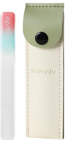 Nano Glass Nail Shiner Kit, 3-in-1 Manicure Tool-Nail Buffer for Shaping Buffing and Polishing Natural Nails, Fine Crystal Nail Files, Gifts for Women, Stocking Stuffers,