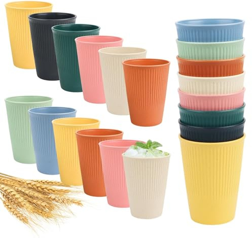 AKONE 12 st återanvändbara plastkoppar