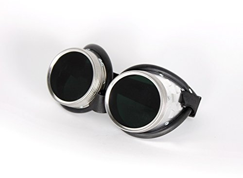 Gafas de anillo de rosca con almohadilla de goma de 50 mm de diámetro, cristales transparentes o verdes tintados DIN 4-6, gafas de soldar de Minion, gafas de protección contra el sudor, nivel de protección: DIN 5.