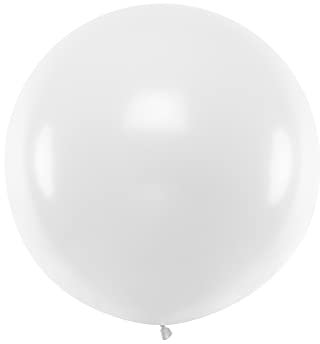 Emozionarsi - Globo gigante de 1 metro blanco pastel redondo blanco 1 pieza Jumbo globos 1 metro 1 pc helio aire PArty fiesta boda