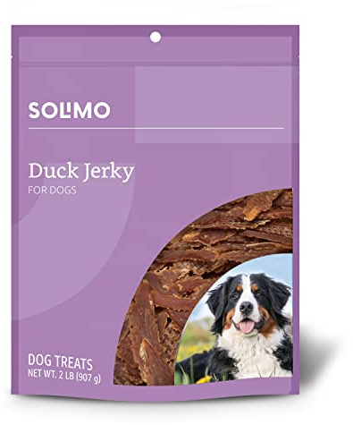 Amazon Brand - Solimo Duck Jerky Dog Treats,2 pounds
