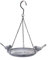 garden mile® Vintage Metal Hanging Chain Bird Feeder for Wild Birds | Rustic Antique Distressed Metal Bird Bath Table with Hanging Hook | Hanging Garden Decorations (Antique Tray Feeder)