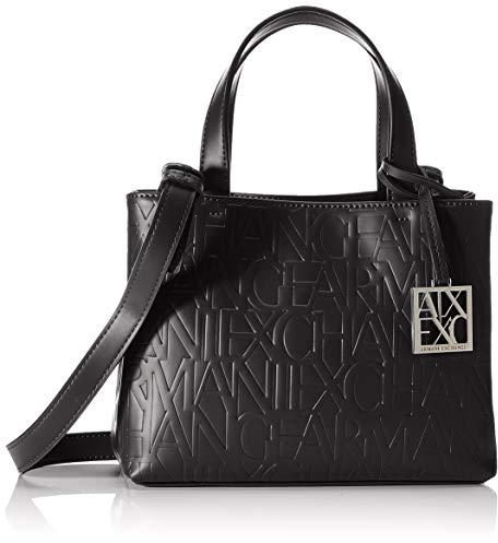 Armani Exchange Liz - Small Open Shopping, Bolsos para Mujer, Negro (Black), Talla única