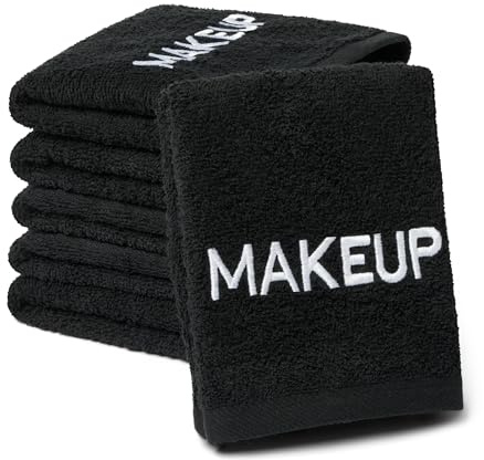 Ben Kaufman Makeup Remover Face Washcloth - Absorbent Towel for Drying Your Face - Soft & Machine Washable Makeup Remover Cloth - Cotton Towel for Daily Skincare - 13 x 13 (6 Pack)
