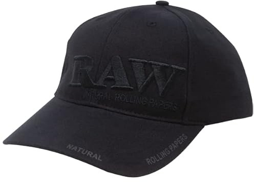 raw Baseball Cap Snapback Einheitsgröße - Schwarz auf Schwarz - Total Black, Schwarz
