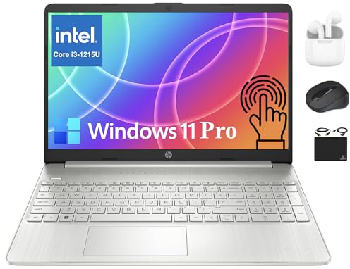 HP 2025 Pavilion 15.6 HD Touchscreen Laptop for Business, 6-Cores Intel i3-1215U up to 4.4GHz, 12GB RAM, 256GB SSD, UHD Graphics, Fast Charge, 10+ Hrs Battery, Win 11 Pro +HubxcelAccessory