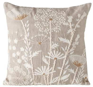 BOLTZE Finna kudde blommig beige 45 x 45 cm